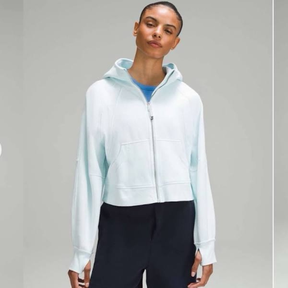 Lululemon Athletica Light Blue Scuba Oversized Full Zip Hoodie